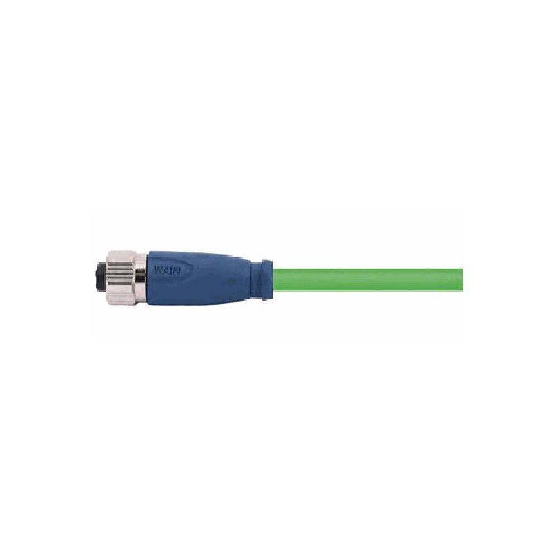 Connecteur femelle M12, 4 pol., codage D IP67, 4A, blindé